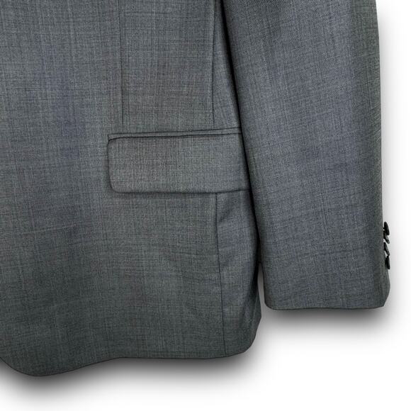 Joseph Abboud Mens 100% Wool Suit Jacket Coat Blazer Gray Made in USA Size 46R - Picture 4 of 11